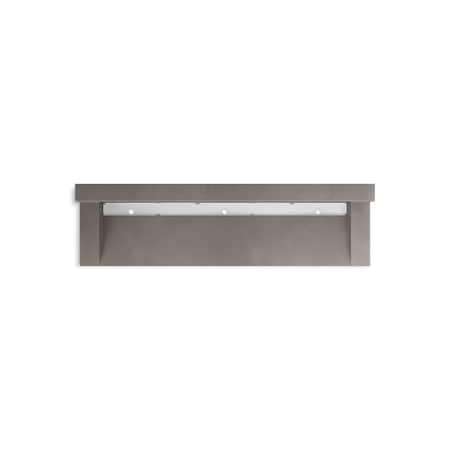 Kohler 90In Wall-Mount Trough Lavatory System With Backsplash In Ash Concrete 81028-BSS-KCE